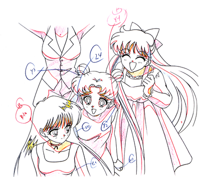 Hino Rei, Tsukino Usagi, Aino Minako
Sailor Moon Sailor Stars
Douga Book
03640487-05

